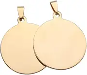 Generic 2Pcs Blank Pet Id Tags Durable Gold Pet Tags for Dog and Cat Identification Scratch Resistant Custom Engravable Name Tags for Kittens and Puppies