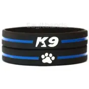 2 of K9 Wristbands - K-9 Bracelets - Thin Blue Line Canine Police Bracelet