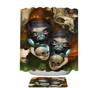 Hazardous Beauties Post Apocalyptic Art Girls Shower Curtain