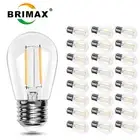 E27 LED Replacement Light Bulbs 2W 20W S14 Clear Plastic Edison Bulbs Warm White