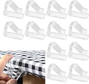 12/24Pcs Table Cloth Clips, Clear Picnic Tablecloth Clips, Windproof Table Cloth Clamps Table Cloth Holder for Outdoor Camping Picnics Parties Wedding