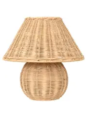 Kasa 1 Light Table Lamp in Natural Rattan