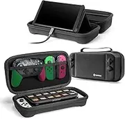 tomtoc Protective Case for Nintendo Switch Hard Shell Travel Storage Carrying Case Cover Box with 18 Game Cartridges and Handle for Nintendo Switch Console and Accessories