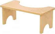 DimyFew Toilet Stool, Squatting Stool for Adults, Wooden Bedside Step Stool, Squatting Potty, Footstool, Toilet Aid Step for Older Adults and, Wood, as described