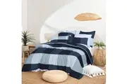 Quilt Cover Sets with Extra Standard Pillow cases - Blue Check