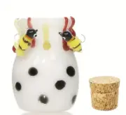 Handblown Glass Stash Jar, Spice Jar, Desktop Storage, Collectible Jar Cork Top!