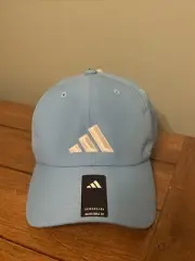 Adidas Men’s Relaxed 2 Strapback Golf Hat Blue Fusion White Adjustable NWT