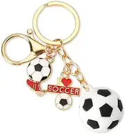 [yaozeio] Football Keychain for Men Boys Soccer Gifts for Soccer Lovers Player Son Grandson Bff christmas Birthday Gifts for Football Team Coach Football Sport Key Chains for Men