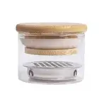 Nail Brush Cup Holder & Cleanser Bottle w/ Lid, Storage Cup & Filter, Portable