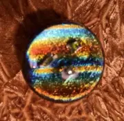 Dichroic Glass Art 3D Sphere Double Sided & Psychedelic NASA Glass Paperweight