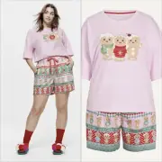 Peter Alexander Plus Women's Gingerbread Shortie Pyjama Set Size 3+ NWT