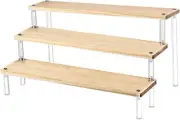 3 Tier Acrylic Wood Display Stand,Perfume Dessert Display Stand,Steps Dessert Ta