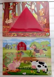 2 Toddler PBS Kids Puzzles Brand New 1 Forest Animals 1 Farm Animals