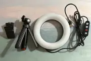Video Conference Lighting Kits, 6” LED Selfie Ring Light with Tripod And Clamp