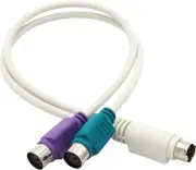 Notebook/Laptop PS2 Y/Splitter Mouse&Keyboard Cable/Cord/Wire Adapter Grey