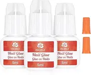 [UNA GELLA] Nail Glue for Press Ons 5ml 3Pcs Glue On Nails Press On Nail Glue Super Strong Adhesive 15ml(0.5oz) Super Bond Nail Glue for Acrylic Nails Long Lasting Nail Glue for Nail Tips DIY Salon