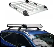 Alloy Aluminum Compatible for Flat Profile Offroad SUV Roof Rack Luggage Rack Carrier Basket Roof 50 Inch Pickup 4WD for Car 4x4