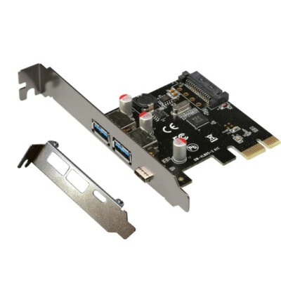 PCIE to USB 3.1 Type C & 2 Port USB 3.0 Type A PCI Express Adapter Card SATA 15P