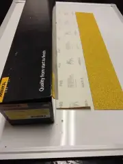 Mirka 2.75" x 16.5" Bulldog Sandpaper Sheets Grit 40 , Gold 50 sheets Hookit
