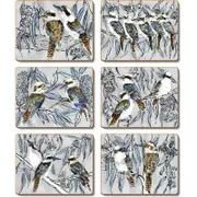 Cinnamon Coasters Cork Backed - Kookaburra Laugh