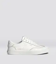 Women's White Soft Grain Leather Low Top Sneakers | Toca