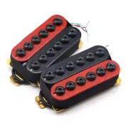 Red&Black Invader Style Electric Guitar Humbucker Pickup Set Bridge Neck Pickups