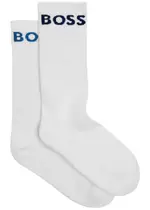 Boss Logo-intarsia Stretch-cotton Socks - set of two - White - One Size ONE SIZE