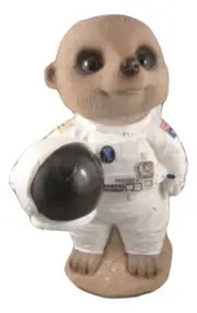 Money Box Statue Ornament Figurine Home Decor- Astronaut Meerkat