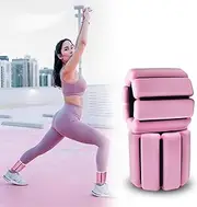 Holyfire Ankle Weights for Women Adjustable, Wrist Weights for Yoga, Pilates, Aerobics,Pool exercise, pack of 2, 2Lbs, Pink