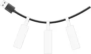 SUPVAN KATASYMBOL T50M Cable Label Tape Thermal Waterproof Clear Printing Self-Adhesive Multipurpose Replacement, 25 mm x 38 mm + 40 mm, Black on White, 100 Labels per Roll