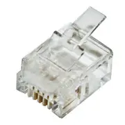 Cabac 0666FST-C Plug RJ12 6P6C Flat Stranded UTP ACA Approved 100PK