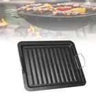 BBQ Grill Pan Korean Design Grilling Pan Nonstick with Handles Griddle Barbecue