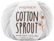 Premier Yarns Cotton Sprout Yarn-Silver 1149-30