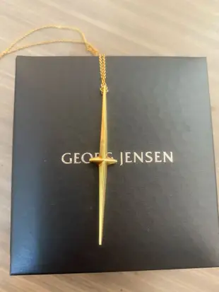 georg jensen18K金十字設計師系列項鍊絕版品