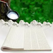 Mona Bedding King 7.5cm Latex Mattress Topper Pad Mat Cover 7 Zone 100% Natural Memory Foam Pillowtop Underlay Alternative Bed High Density