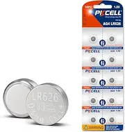 [PKCELL] AG4 1.5V Battery LR626 Watch Batteries LR66 377 376 Button Alkaline Coin Cell- 10Count