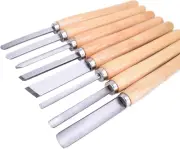 HSS Lathe Chisels Set, anti Rust Wood Turning Accessories, Woodturning Tools, 8