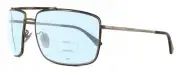Police SPL965 Unisex Aviator Multi-Focus Blue Light Glasses Gunmetal Brown 63 mm