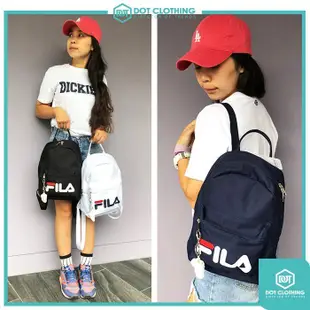 FILA LOGO 旅行 小包 雙肩 後背包 深藍 白紅 老爹鞋 附鑰匙圈 7色 BPS-1402-BK