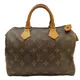 【二手名牌BRAND OFF】LOUIS VUITTON LV 路易威登 棕色 原花帆布 Speedy25 手提包 金扣 (無鑰匙) M41528