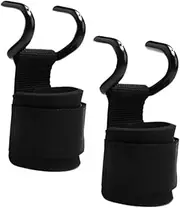Frediuo 2 Pieces Weightlifting Hooks Weight Grip Padded Nonslip Portable Gym Glove Gym Lifting Strap for Shrugs Pull Ups Powerlifting