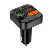 Bt82D Car Mp3 Player Car Bluetooth Hands-Free Fm Transmitter One Button Bass Charger Black