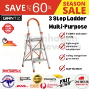 3 Step Ladder Multi-Purpose Folding Aluminium Light Weight Non Slip Platform