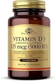 Solgar - Vitamin D3 Cholecalciferol 5000 IU - 100 Softgels