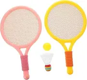 BIUDECO 1Set Outdoor Badminton Racket for Interactive Parent Plaything Lightweight Bright Colors for Beach Park Backyard Games Rackets Balls