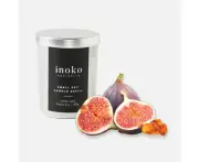 Inoko | Candle TImber Vessel + 2 Candle( Small 155g )- Gift Set - Amber & Burnt Fig