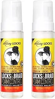 AllDay Locks Braid Foam | Long Lasting Mousse for Style & Shine | No Frizz or Fraying | Moisturizes & Seals Braids