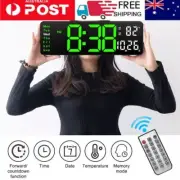 13 Inch Digital LED Display Wall Clock Alarm Clock With Temperature Date Display