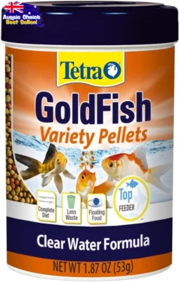 Goldfish Variety Pellets, Sinking Granules, Balanced Nutrition, 53g for Health