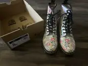 NEW Dr Doc Martens 1460 Women’s Floral Mash Up Backhand Combat Boots Size 6